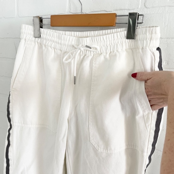 Zadig&Voltaire Parco Trousers Pants Track Streetwear Blokecore Tuxedo White Sz L - Picture 12 of 15